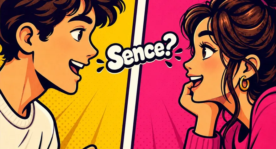 Two people sitting face to face, talking